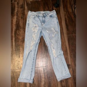 Ripped boyfriend jeans